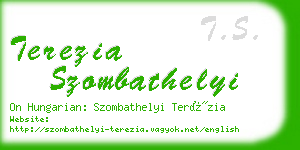 terezia szombathelyi business card